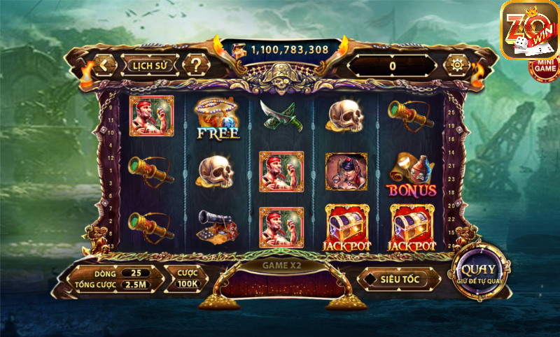 Xác suất jackpot trong Pirate King Zowin